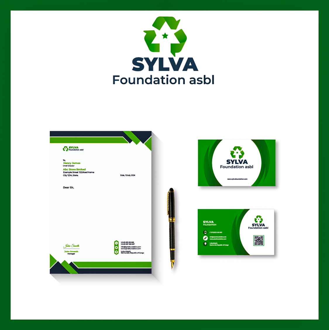 Modern business card design example in Kenya
